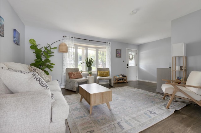 6130 Belmont Rd, Downers Grove, IL 60516 - living area featuring wood finished floors and baseboards