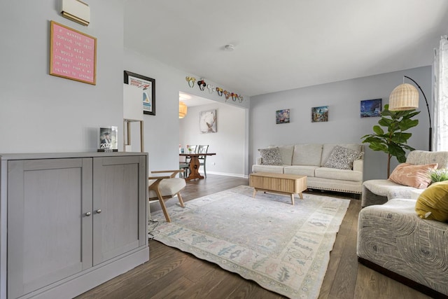 6130 Belmont Rd, Downers Grove, IL 60516 - living area with dark wood-style flooring and baseboards
