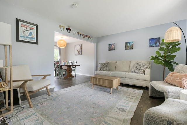 6130 Belmont Rd, Downers Grove, IL 60516 - living room with wood finished floors and baseboards