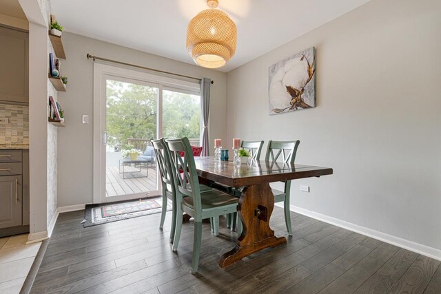 6130 Belmont Rd, Downers Grove, IL 60516 - dining space featuring wood finished floors and baseboards