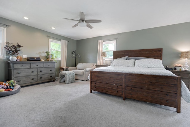 6130 Belmont Rd, Downers Grove, IL 60516 - carpeted bedroom with ceiling fan and recessed lighting
