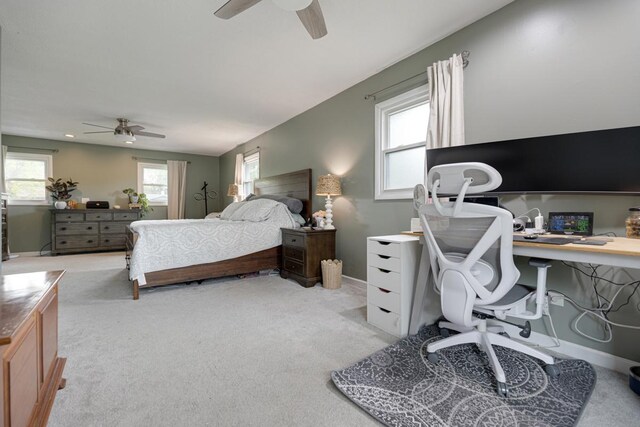 6130 Belmont Rd, Downers Grove, IL 60516 - bedroom featuring an office area, multiple windows, and light carpet
