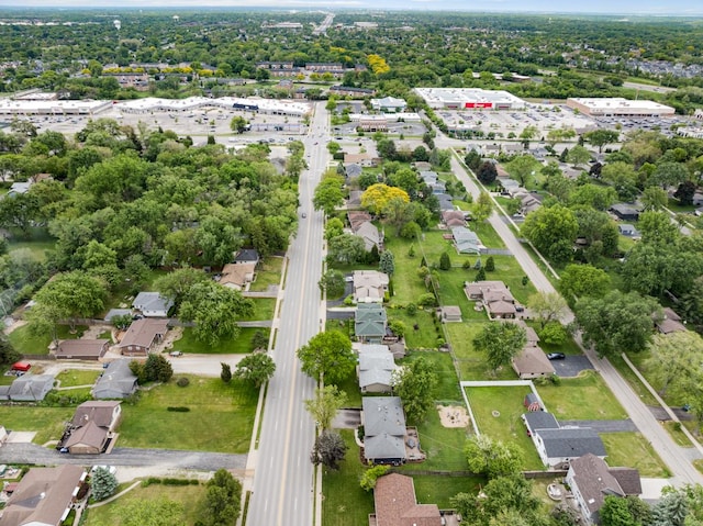 6130 Belmont Rd, Downers Grove, IL 60516 - aerial overview of property's location with nearby suburban area and a tree filled landscape