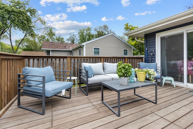 6130 Belmont Rd, Downers Grove, IL 60516 - wooden deck with outdoor lounge area