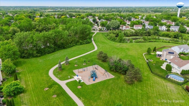 2121 Baldwin Ln, Hanover Park, IL 60133 - aerial perspective of suburban area with a park