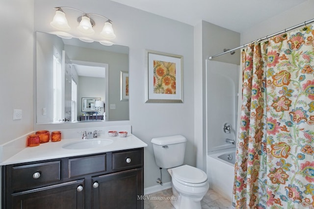 337 Bennett Dr, Carol Stream, IL 60188 - full bath with vanity, toilet, and shower / tub combo with curtain