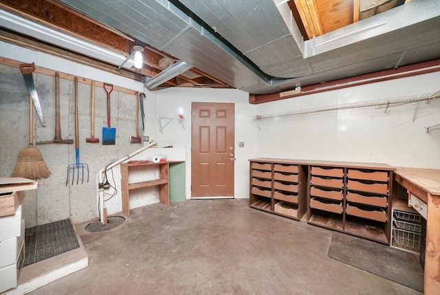 9316 Pine Needle Pass, Bull Valley, IL 60097 - unfinished below grade area with a workshop area