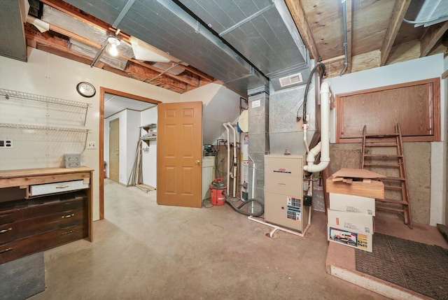 9316 Pine Needle Pass, Bull Valley, IL 60097 - unfinished basement featuring heating unit