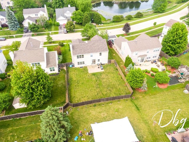 1943 Lily Ln, Round Lake, IL 60073 - aerial perspective of suburban area featuring a large body of water