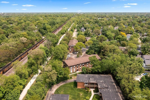 506 Taylor Ave Unit A, Glen Ellyn, IL 60137 - aerial view of property and surrounding area with a heavily wooded area
