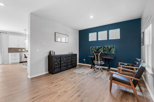 219 Conway St, Elburn, IL 60119 - office space with recessed lighting, light wood-style floors, and plenty of natural light