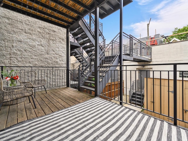 1229 N Cleaver St Unit 1, Chicago, IL 60642 - deck with stairs