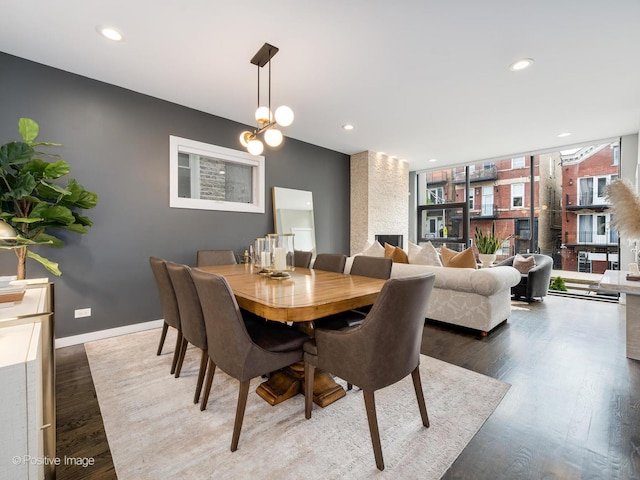 1229 N Cleaver St Unit 1, Chicago, IL 60642 - dining space with wood finished floors and recessed lighting