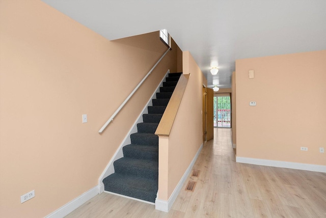 4513 S Wood St, Chicago, IL 60609 - stairs with wood finished floors and baseboards