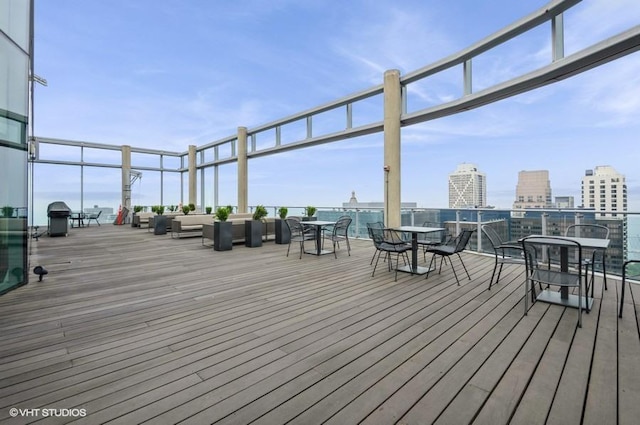 600 N Fairbanks Ct Unit 1707, Chicago, IL 60611 - wooden deck featuring outdoor dining space