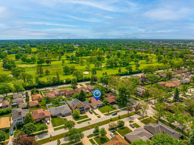 805 N Delphia Ave, Park Ridge, IL 60068 - aerial perspective of suburban area featuring a golf club and a tree filled landscape