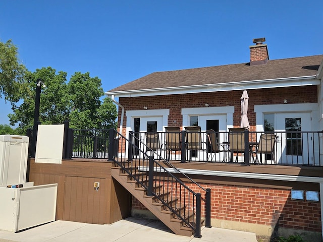 222 Oakwood Ln, Bloomingdale, IL 60108 - deck featuring stairs