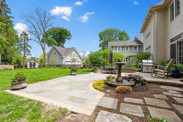 808 Maple Ave, Downers Grove, IL 60515 - view of patio / terrace featuring an outdoor structure and a residential view