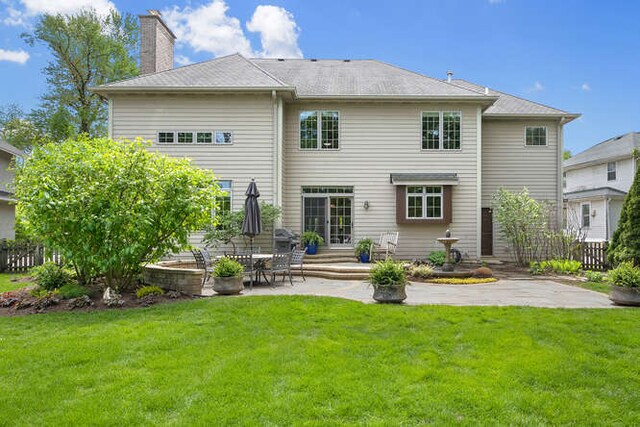 808 Maple Ave, Downers Grove, IL 60515 - back of house with a patio and a chimney