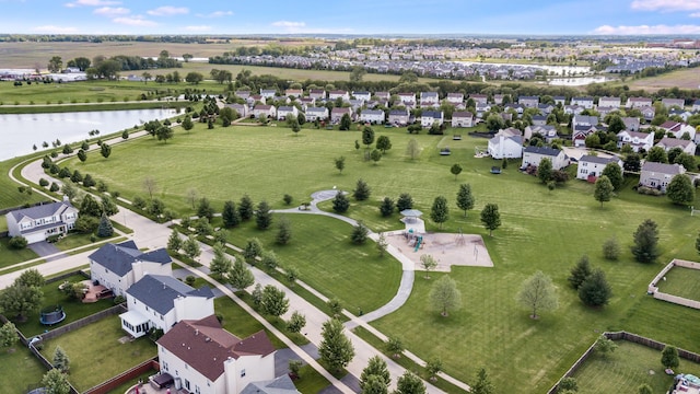 2585 Lambert Dr, Aurora, IL 60503 - aerial view of property's location featuring a large body of water and nearby suburban area