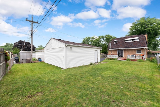 10608 Moody Ave, Chicago Ridge, IL 60415 - view of yard with an outbuilding and a deck
