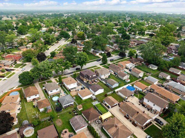 10608 Moody Ave, Chicago Ridge, IL 60415 - aerial view of property and surrounding area with nearby suburban area