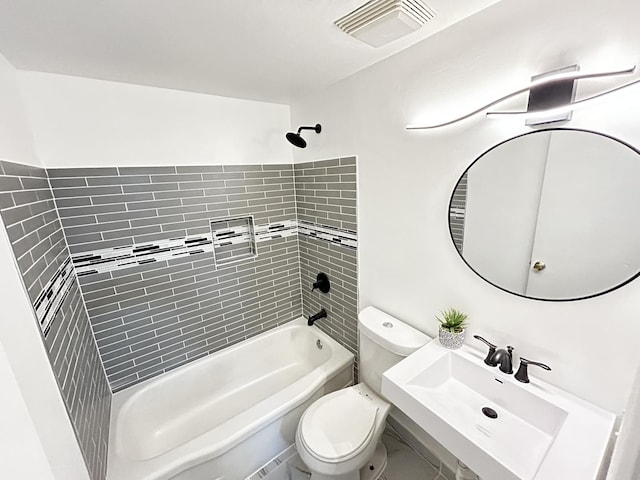 16612 Ashland Ave, Markham, IL 60428 - full bath with a sink, toilet, and tub / shower combination
