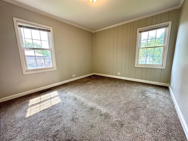 814 Spruce Ct, Streamwood, IL 60107 - unfurnished room featuring ornamental molding and carpet flooring
