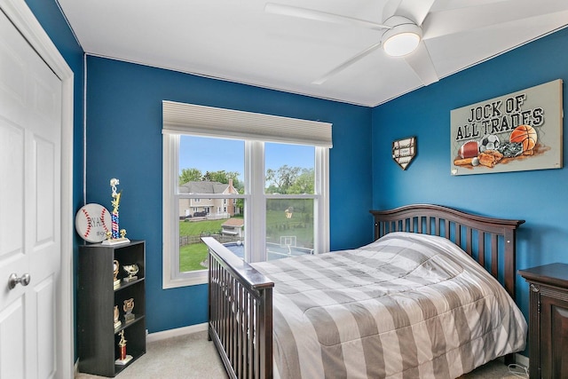 1560 Kensington Dr, Algonquin, IL 60102 - carpeted bedroom featuring baseboards and ceiling fan