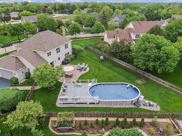 1560 Kensington Dr, Algonquin, IL 60102 - aerial perspective of suburban area featuring a pool