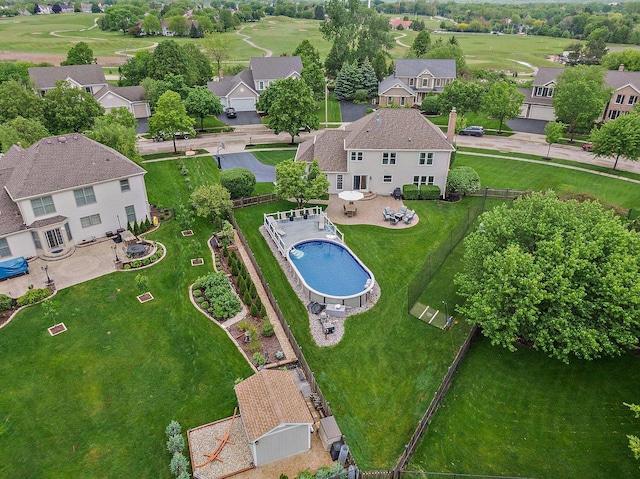 1560 Kensington Dr, Algonquin, IL 60102 - aerial perspective of suburban area with a pool
