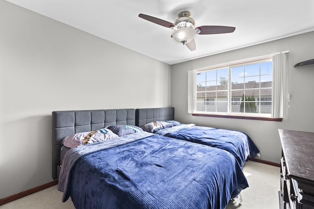 7008 Century Ct, Tinley Park, IL 60477 - carpeted bedroom with baseboards and ceiling fan
