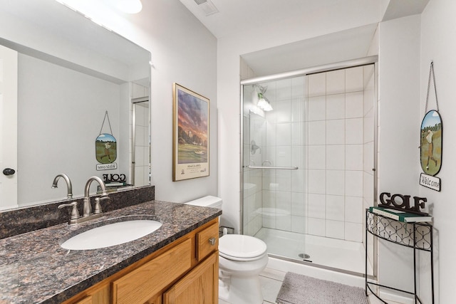 20142 Crystal Lake Way, Frankfort, IL 60423 - bathroom with a shower stall, vanity, and tile patterned flooring