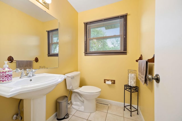 1486 Haverhill Dr, Wheaton, IL 60189 - half bath with toilet, tile patterned flooring, and baseboards