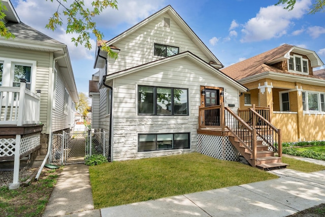 2705 Cuyler Ave, Berwyn, IL 60402 - view of front of house featuring a front yard and a gate
