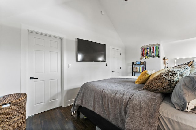 2705 Cuyler Ave, Berwyn, IL 60402 - bedroom with dark wood finished floors and high vaulted ceiling