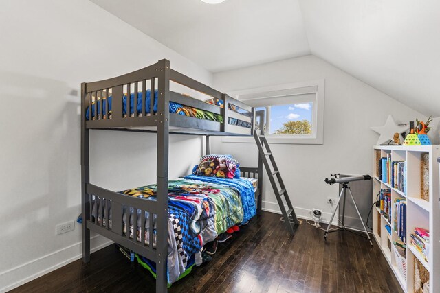 2705 Cuyler Ave, Berwyn, IL 60402 - bedroom with vaulted ceiling and wood-type flooring