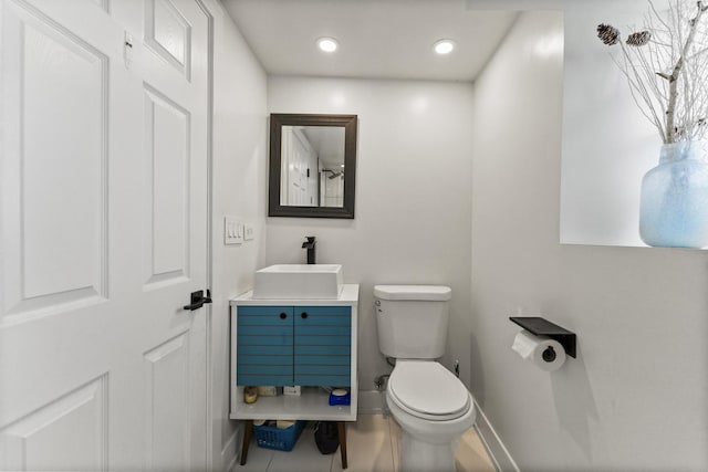 2705 Cuyler Ave, Berwyn, IL 60402 - half bathroom with vanity and recessed lighting