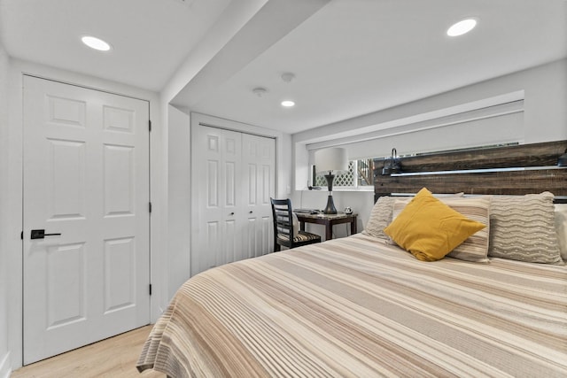 2705 Cuyler Ave, Berwyn, IL 60402 - bedroom featuring wood finished floors, recessed lighting, and a closet