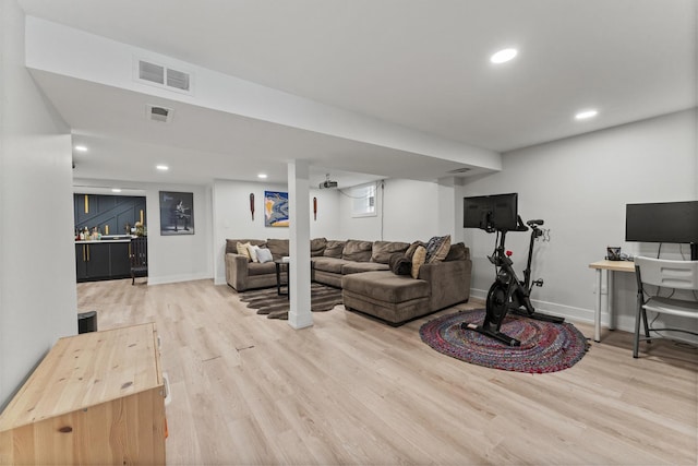 2705 Cuyler Ave, Berwyn, IL 60402 - living room with wood finished floors and recessed lighting