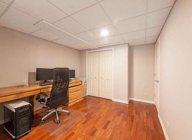 647 Oak Ln, South Elgin, IL 60177 - office area with wood finished floors and baseboards
