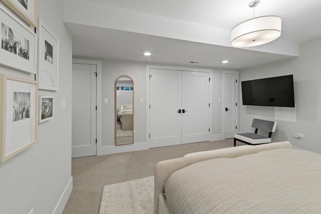 1304 N Hoyne Ave Unit 1, Chicago, IL 60622 - carpeted bedroom featuring baseboards and recessed lighting