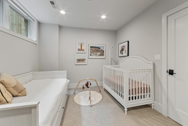 1304 N Hoyne Ave Unit 1, Chicago, IL 60622 - bedroom featuring carpet, recessed lighting, baseboards, and a crib