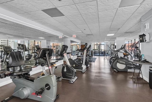 1122 N Clark St Unit 1710, Chicago, IL 60610 - gym with expansive windows