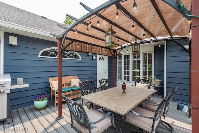 2609 Dougall Rd, Joliet, IL 60433 - deck with a pergola and outdoor dining area