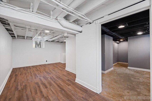 721 S Batavia Ave, Batavia, IL 60510 - basement with wood finished floors