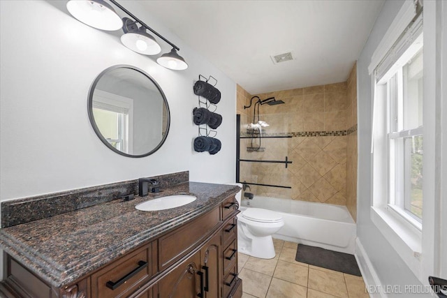 721 S Batavia Ave, Batavia, IL 60510 - bathroom with vanity, tile patterned floors, and shower / washtub combination