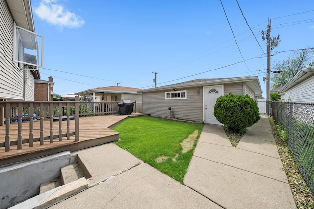 7510 Lorel Ave, Burbank, IL 60459 - fenced backyard featuring a wooden deck