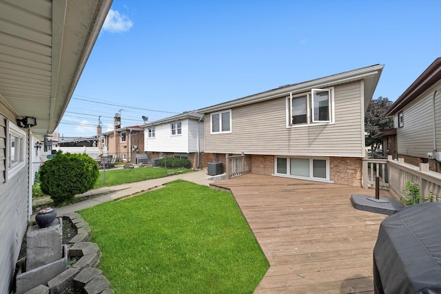 7510 Lorel Ave, Burbank, IL 60459 - rear view of house with a deck and brick siding