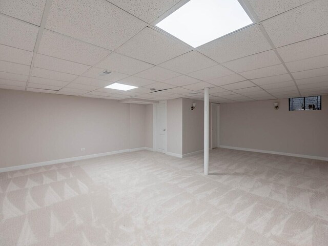 10 Cedar Creek Ct Unit A-10, Palos Heights, IL 60463 - finished below grade area featuring carpet flooring, a drop ceiling, and baseboards